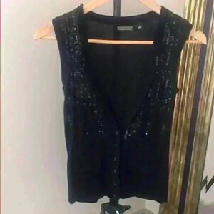 Black Sequin Vest